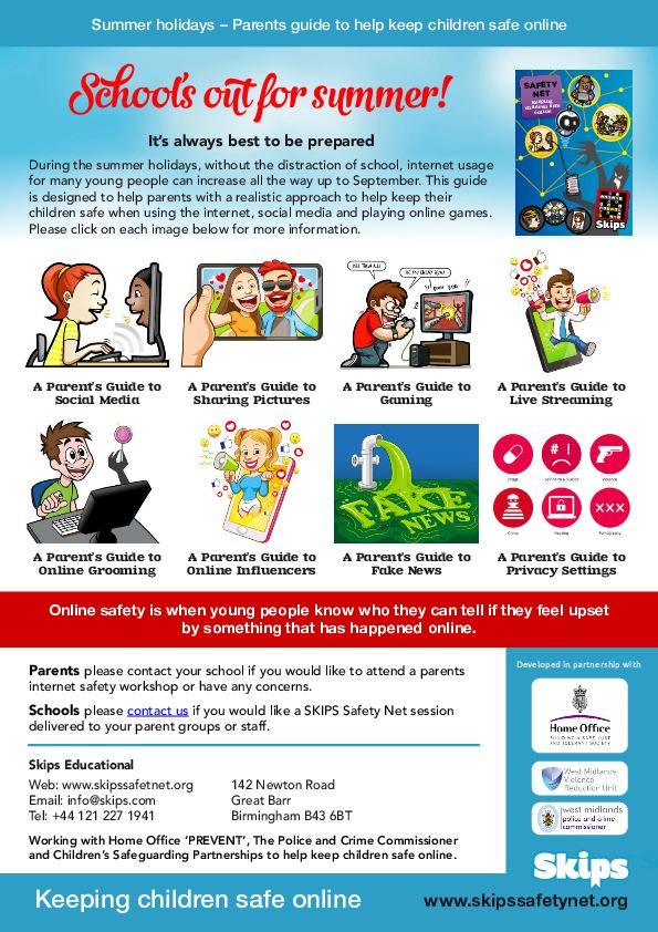Parents Safety Net  keeping children safe online during summer hoildays (1)